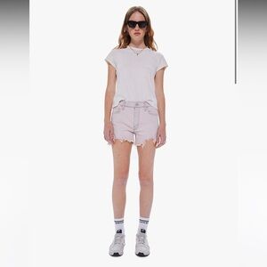 MOTHER Superior - ULTRA HIGH WAISTED TOMCAT KICK FRAY SHORTS -DUNKED IN TROUBLE